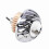Motorcycle LED Headlight Projector Lens Pink Angel Devil Eye 8.5cm 6