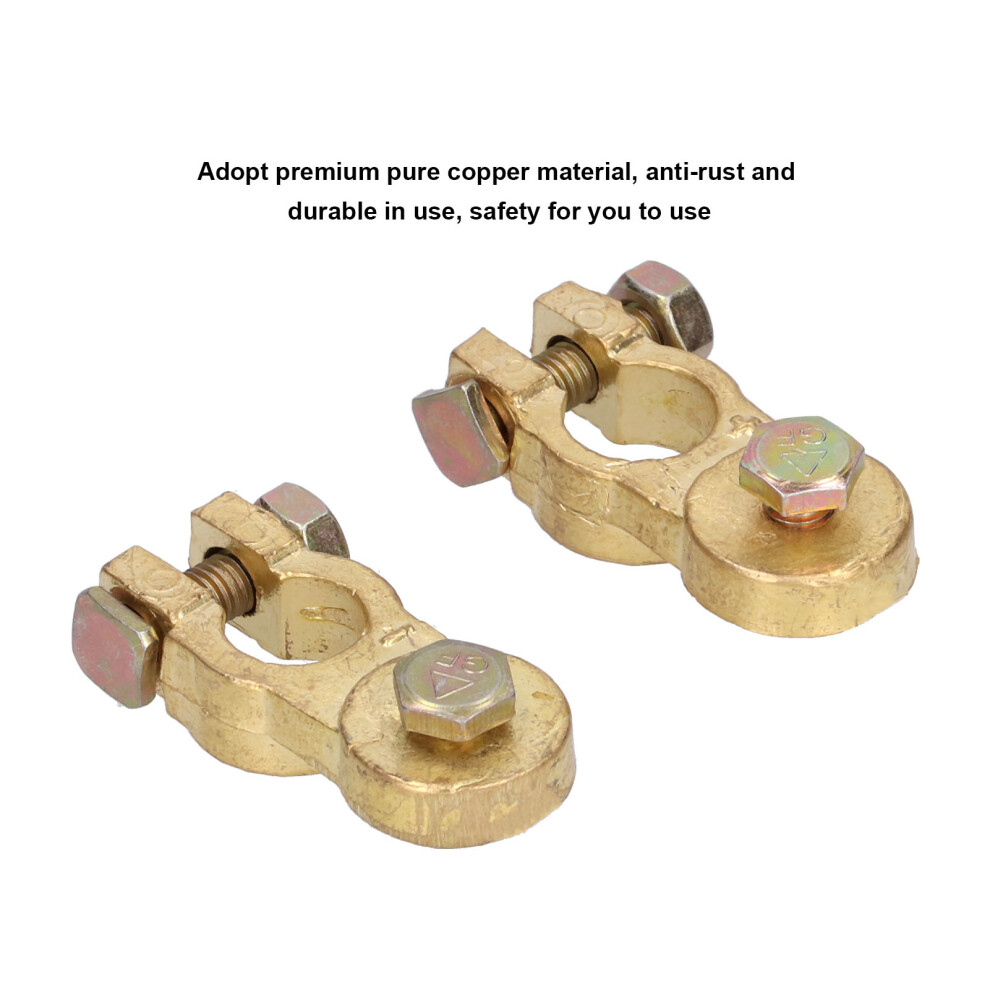 2Pcs Pure Copper Battery Terminals Anti-Corrosion 7790334512449