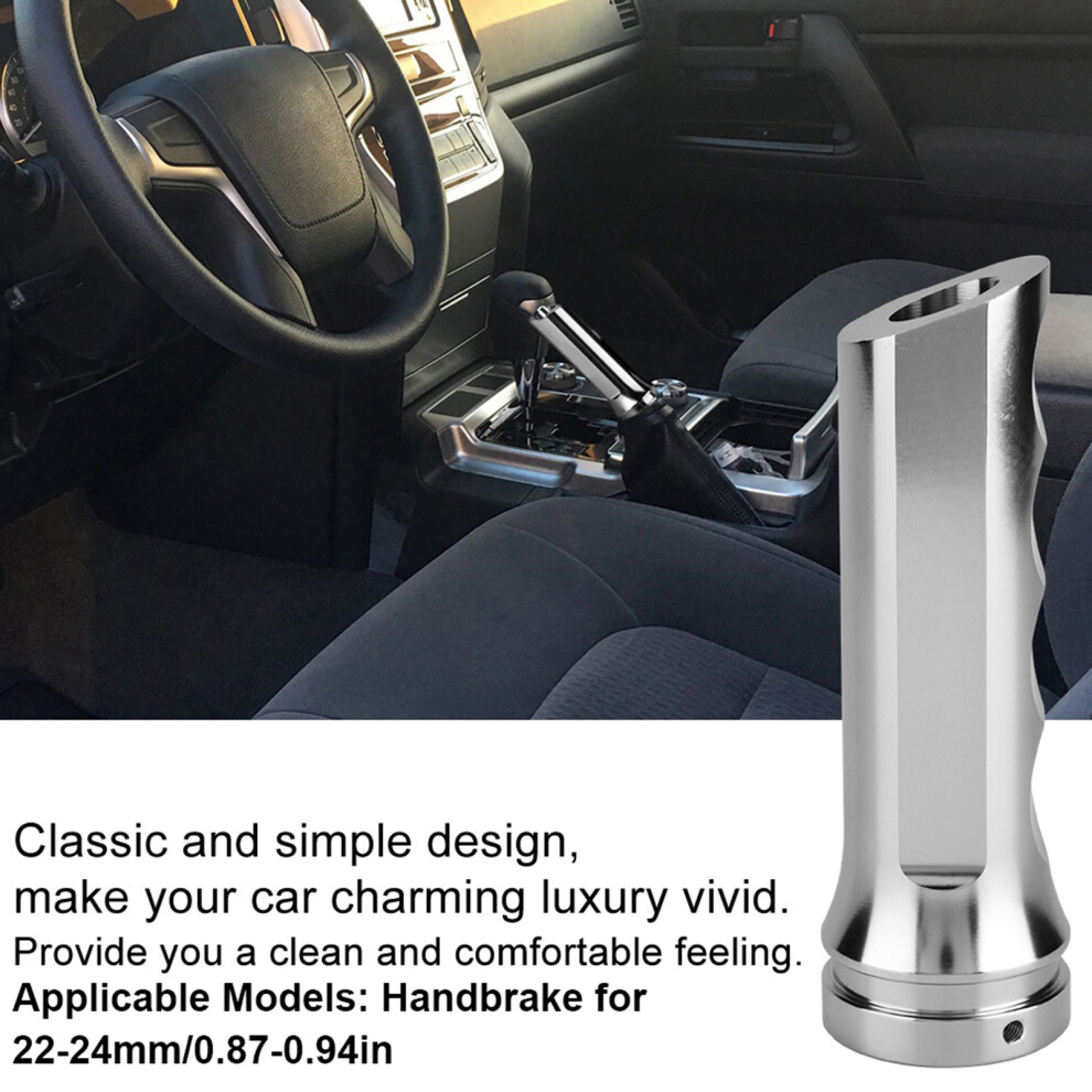 Universal Aluminum Handbrake Cover For Most Cars, 120Mm Silver 3081393120329