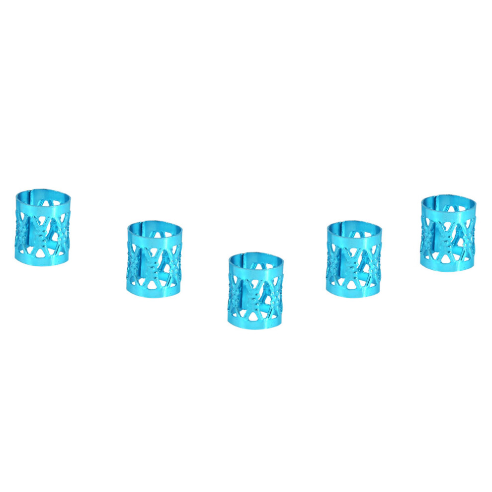 Unisex Blue Hair Styling Beads & Rings 100Pcs Colourful Hair Accessories For Braiding