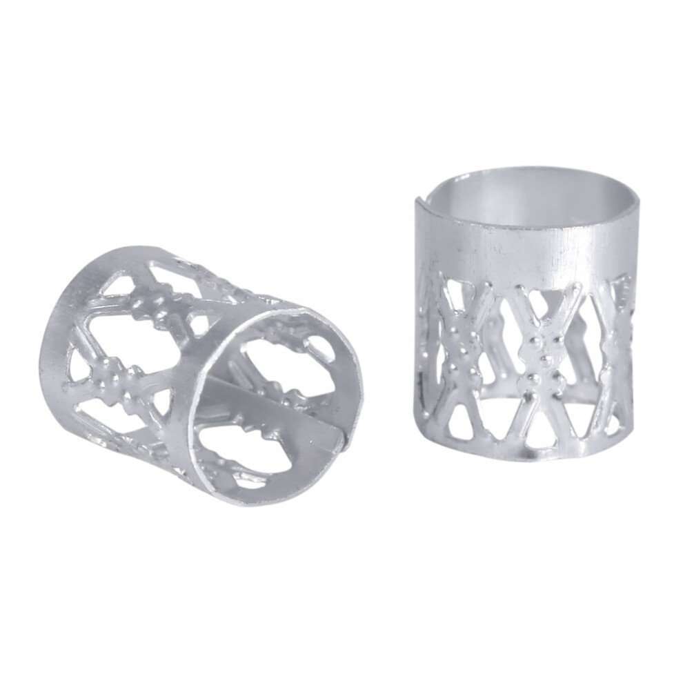 Unisex 100Pcs Hair Braid Rings For Women
