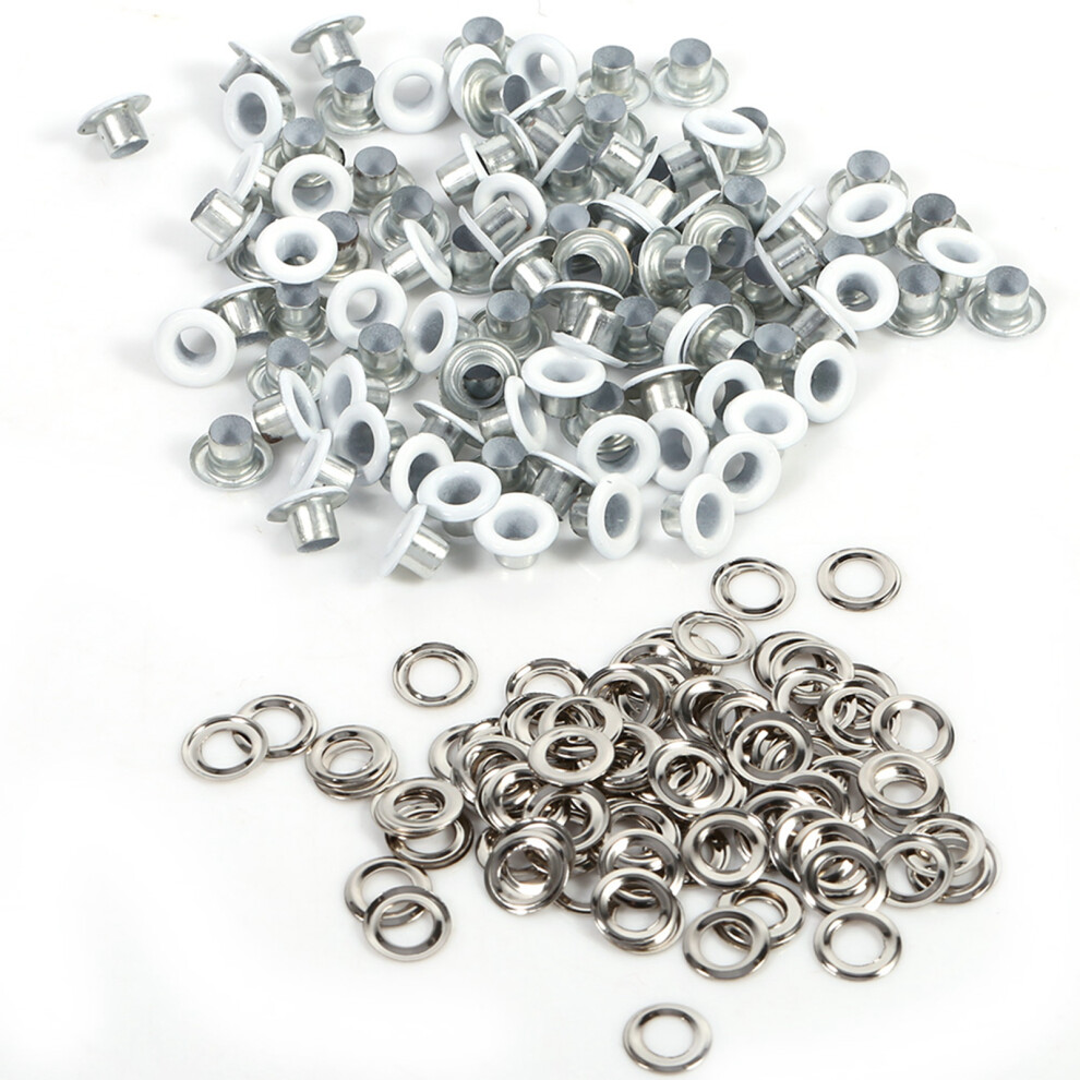 100 White Metal Eyelets 4Mm Craft Pack 7444352848133
