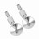 7/8" Aluminum Round Handlebar Rearview Mirror Set - Silver with Adjustable Angle 2