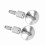 7/8" Aluminum Round Handlebar Rearview Mirror Set - Silver with Adjustable Angle 3
