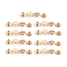 Gold Brass Button rivets 5/6.5/8mm for Leather DIY Belt Craft 10 Sets