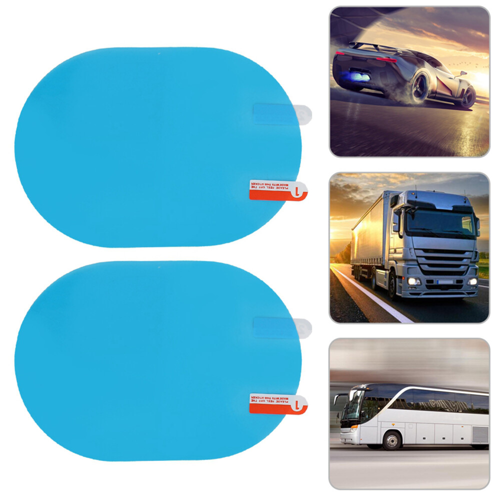 Car Rearview Mirror Rainproof Film 100X145mm Anti-Fog 2Pcs Blue 5031393118756