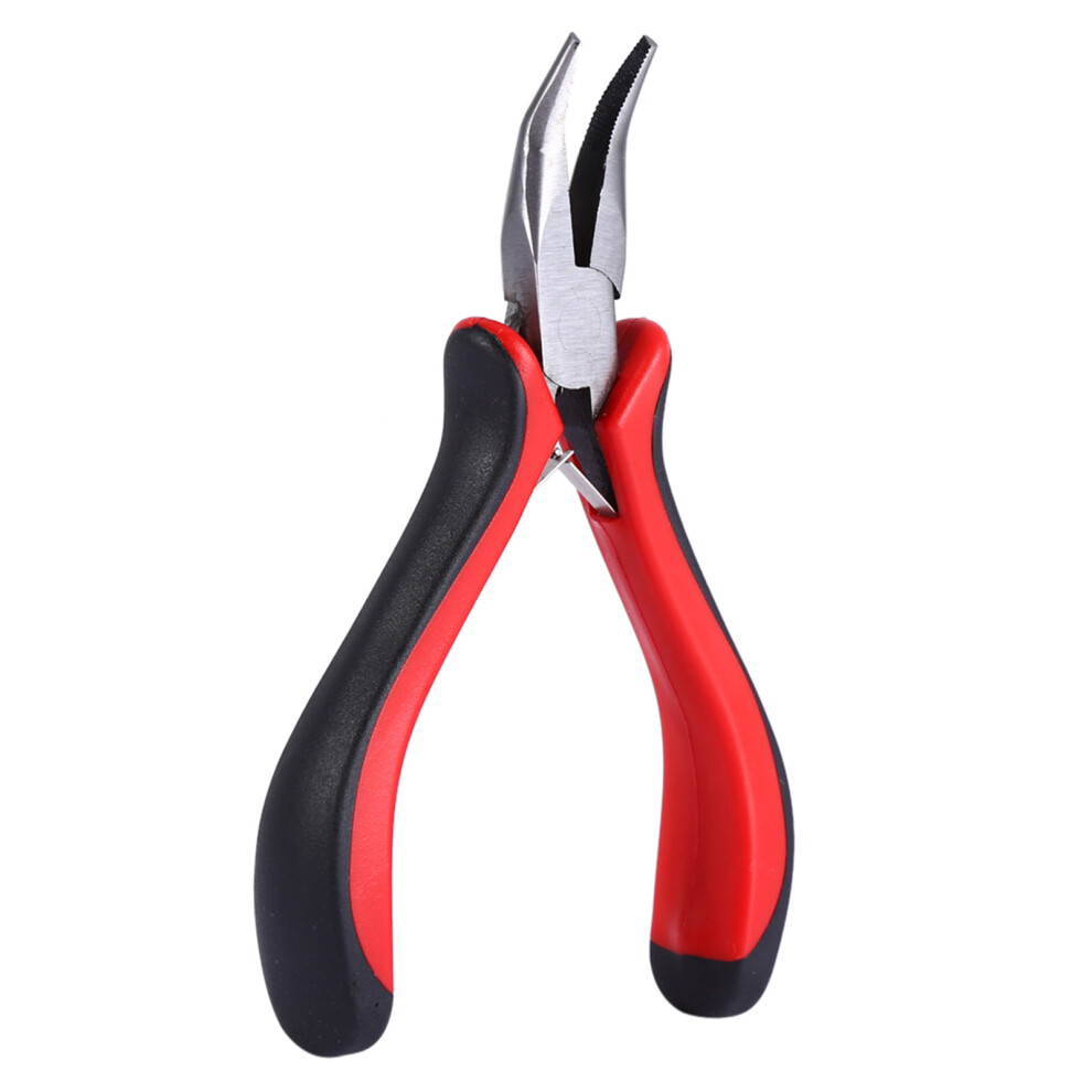 Unisex 100Pcs Silicone Beads Micro Ring Hair Extension Tool Kit With Pliers And Needles