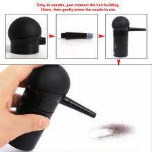 Hair Building Fibers Spray Nozzle Applicator, Silicone Pump, Black