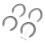 4 Piece Aluminium Alloy Horseshoe Set 8