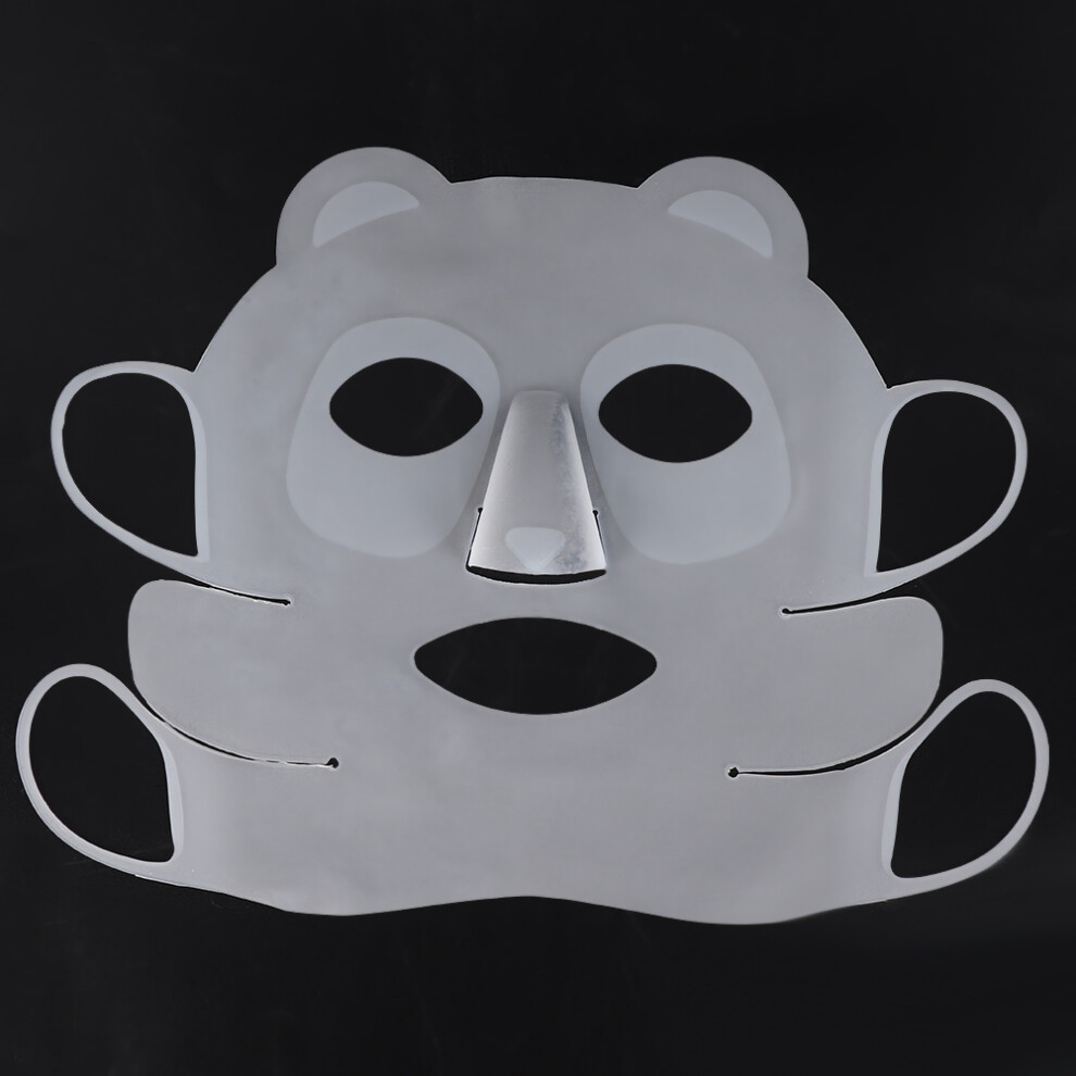 Reusable Silicone Panda Ear Hook Facial Mask Cover, White