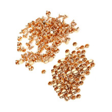 100 Sets 8x8mm Double Cap Metal Leather Rivets in Gold, Silver, Bronze
