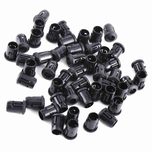 LED Light Diode Holder 50Pcs Nylon Black Bezel Mount Clips 5mm Lamp Socket