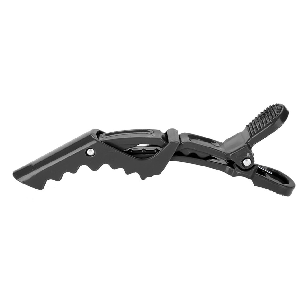 6 Piece Black Crocodile Hair Clips