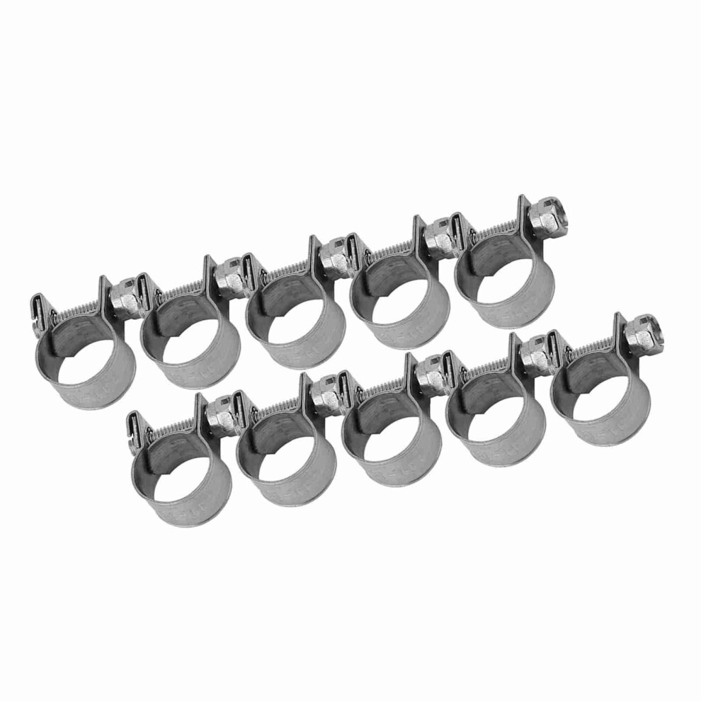 10Pcs Stainless Steel Fuel Line Clamps 6Mm-20Mm Adjustable Hose Clips 8771393124957