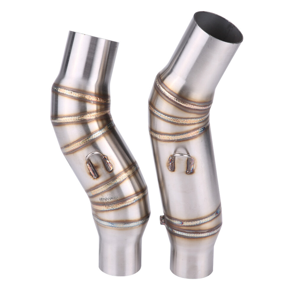 Motorcycle Exhaust Middle Link Pipe Adapter For Kawasaki Z1000 2010-2014, 51Mm Steel 7611393125848