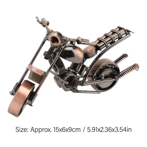 Bronze-Eisen-Motorradmodell 15x6x9cm mit drehbarem Rad 1