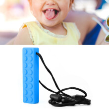 Blue Food Grade Silicone Chew Necklace for Autism & Sensory Needs