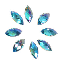 Colorful Acrylic Rhinestones Horse Eye Shape Flat Back Art Embellishments