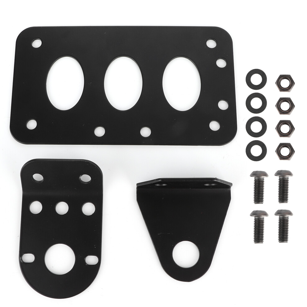 Aluminum Motorcycle License Plate Mount Bracket 100X180mm Black 9371393195729