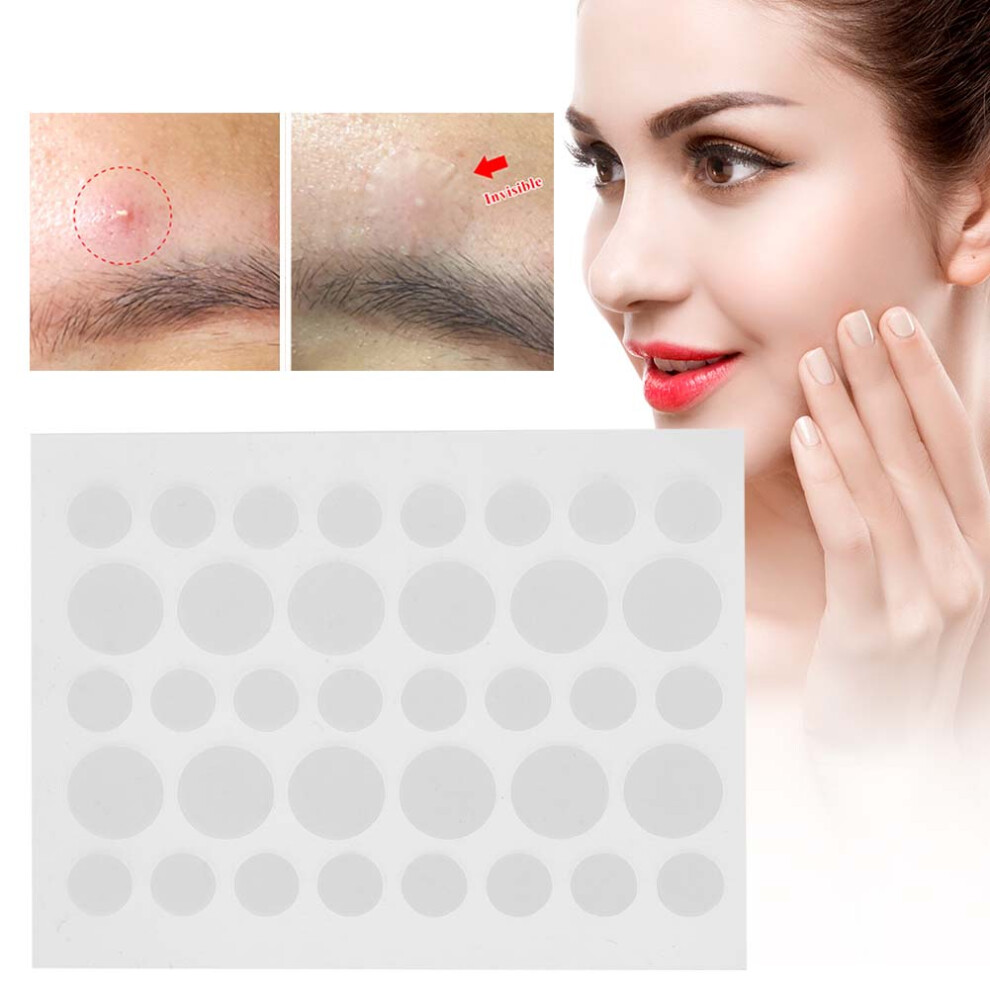 36pcs Hydrocolloid Pimple Patches - Transparent, 8mm & 12mm