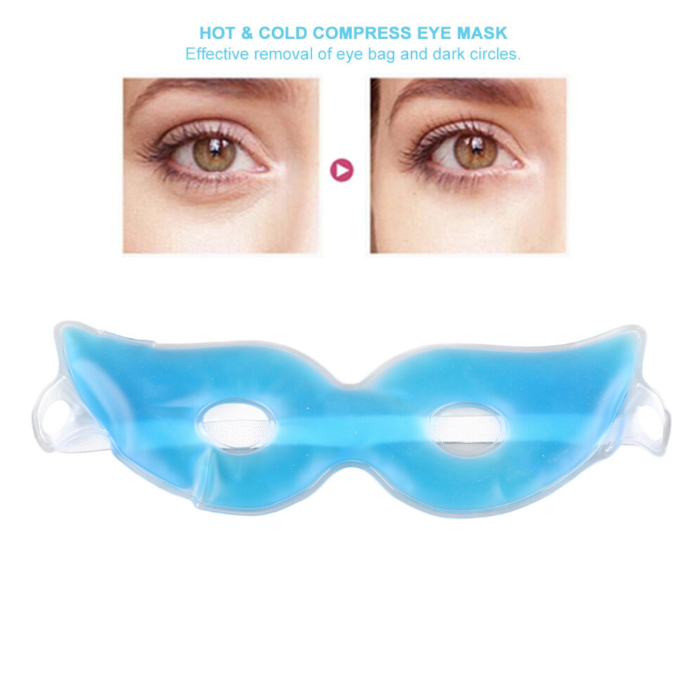 Dark Reusable Circles Eye Mask With Hot & Cold Compress, Soft & Cooling