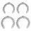 4 Piece Aluminium Alloy Horseshoe Set 9