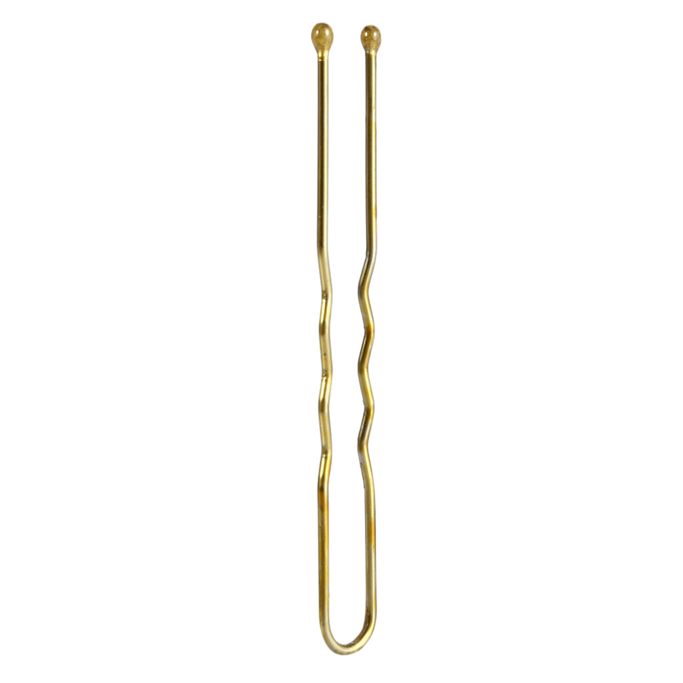 Gold 300 Hair Pins Wavy U Shape