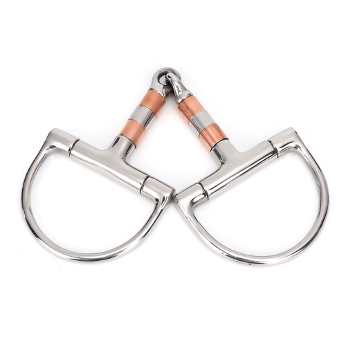 Stainless Steel Dee Bit Snaffle Horse Bit with Copper & SS Rollers, 298g 2