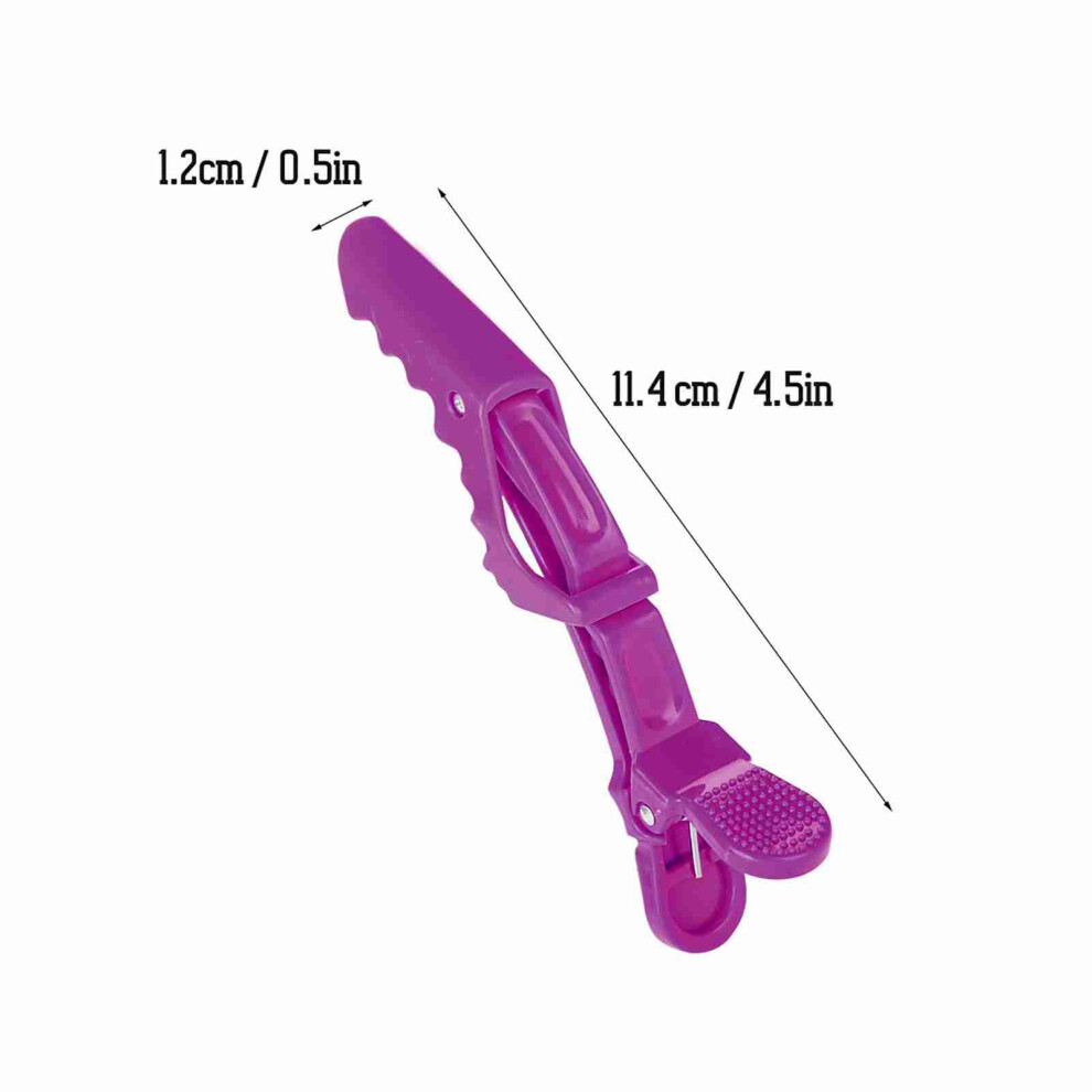 6 Anti Slip Hair Clips For Styling Purple