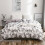 3Pcs Polyester Marbled Bedding Set EU Double Size White Soft & Durable 6