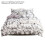 3Pcs Polyester Marbled Bedding Set EU Double Size White Soft & Durable 8