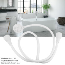 New Push-On Spray Shower Head Bath Sink Tap Attachment Hose Soft Tube Pet Kids