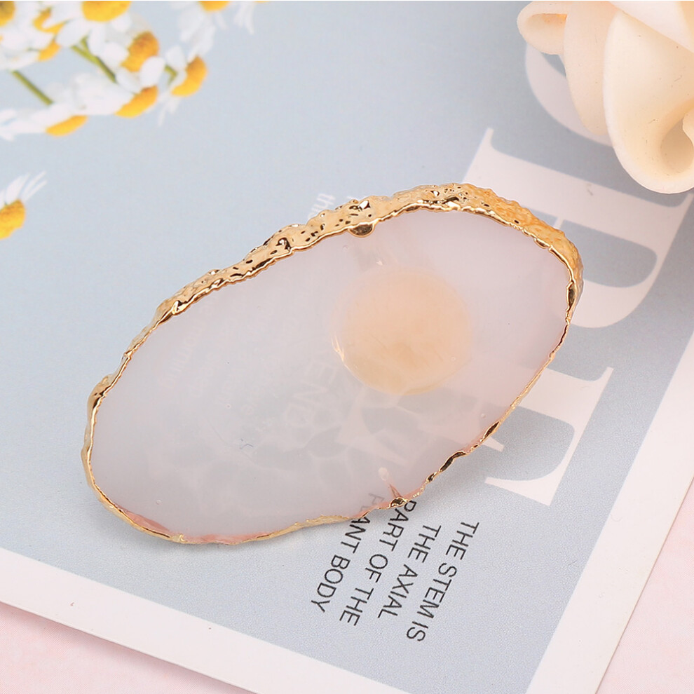 White Resin Nail Art Tip Holder & Gel Polish Mixing Plate For Manicure