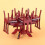 Elegant Miniature Kitchen Table and Chairs for 1