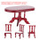 1:12 Scale Dollhouse Kitchen Table and Chair Set 1