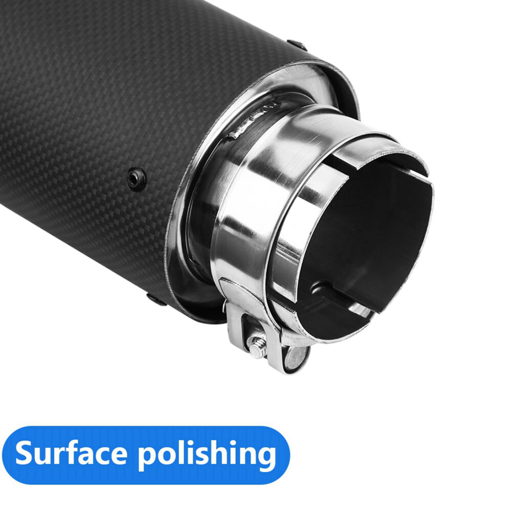 Carbon Fiber Style 60Mm Exhaust Tip Muffler End Pipe - Stainless Steel 9471393206385