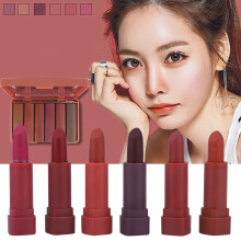 6 Colors Matte Lipstick Set, Long-lasting & Natural Rose Fragrance
