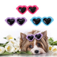 3Pcs Glasses-Shaped Pet Hair Clips for Cats & Small Dogs, Safe & Durable