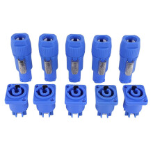 3-poliger AC-Stromanschluss männlicher Stecker NAC3FCB AC-Netzstecker 20A/250V für Bühnenlicht LED-Bildschirm blau
