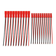 10 Paare 2-poliger JST-Steckdosenstecker M zu F 110mm Kabeldraht Rot Schwarz