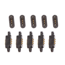 5 Paare federbelasteter magnetischer Pogo-Stiftstecker 3 Positionen Magnete Hub 2,3 mm Durchlöcher männliche Weibsonde