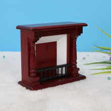 Rose Wood Mini Fireplace for 1/12 Scale Dollhouse