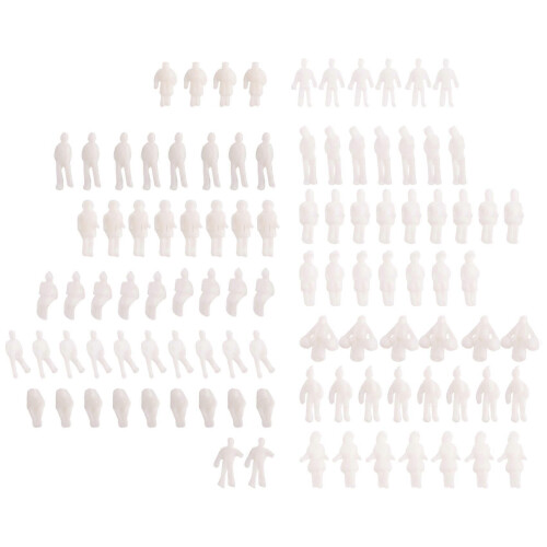 Figurines Model People Scale 1:200 d’environ 100 pièces blanches assorties