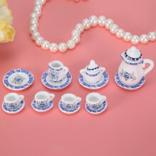 Miniature 15pc Famille Rose Porcelain Tea Set for