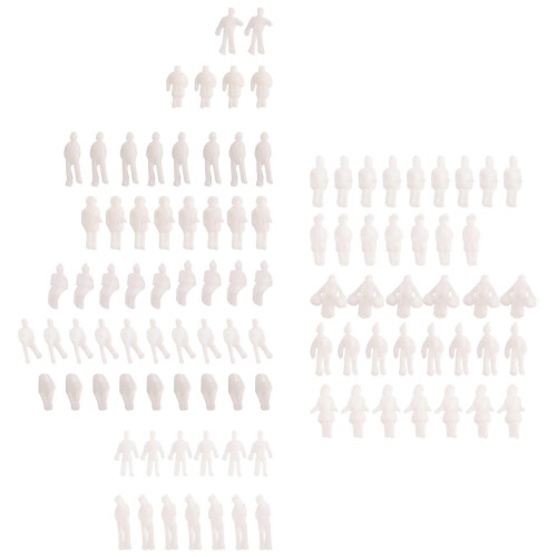 Figurines Model People Scale 1:200 d’environ 100 pièces blanches assorties 1