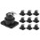 10pcs Black XLR 3pin Female Jack Panel Mount Chassis PCB Socket Connector 3