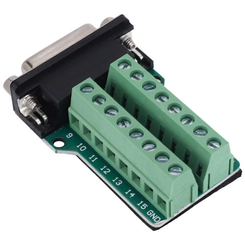 DB15 D-SUB VGA 15pin Female Adapter Jack Terminal Breakout PCB Board 2