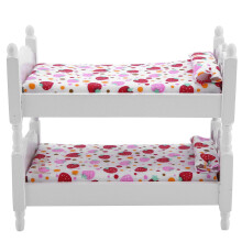 Children's Bedroom Doll House Bunk Bed Pink