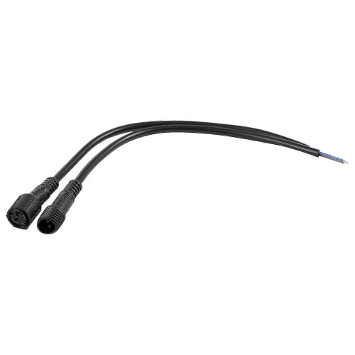 Männlicher Weibchenstecker 2-Pin-LED Wasserdichter Steckerkabel Schwarz 1
