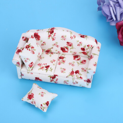 1:12 Scale Dollhouse Miniature Double Sofa 1